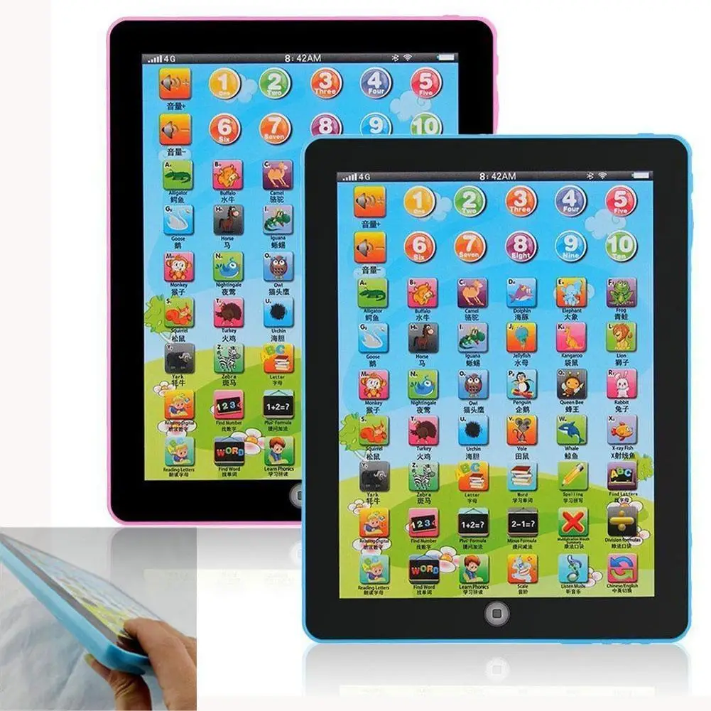 

Mini Tablet Pad Kid Children First Learning English Educational Teach Toy Fun
