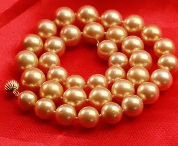 

GORGEOUS ROUND 11-13 MM PEARL NECKLACE 18INCH
