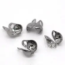 2000 шт/партия 6 мм черные калочки концевые щипцы бусины наконечники для 1,5 мм Шаровая цепь