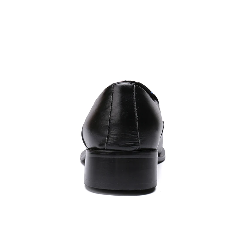 Diseñador Hombres Carrera Moda Lujo Trabajo Mocasines Estrecha Marca De Casual Black Patchwork Genuino Zapatos Metal Punta Cuero 4qxwS1pR