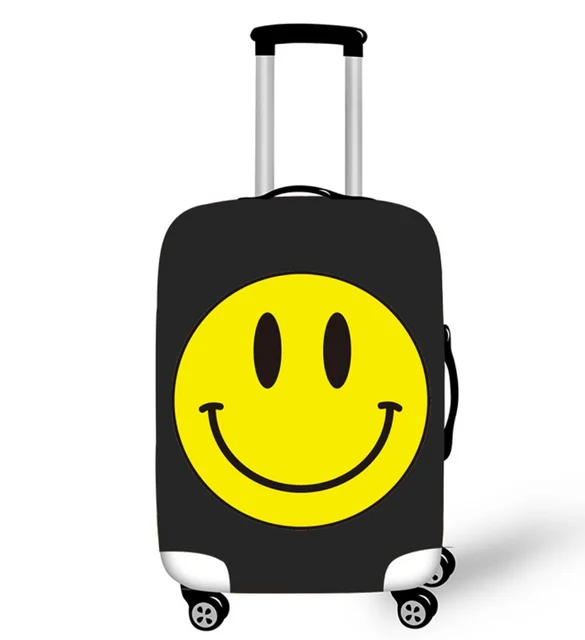 Cute Emoji Thicker Travel Suitcase Protective Cover For 18 28 Inch