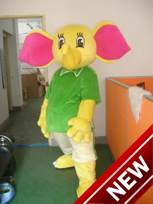 

2018 New Yellow Elephant Cartoon Character Costume Cosplay Custom Products Custom Free Shipping