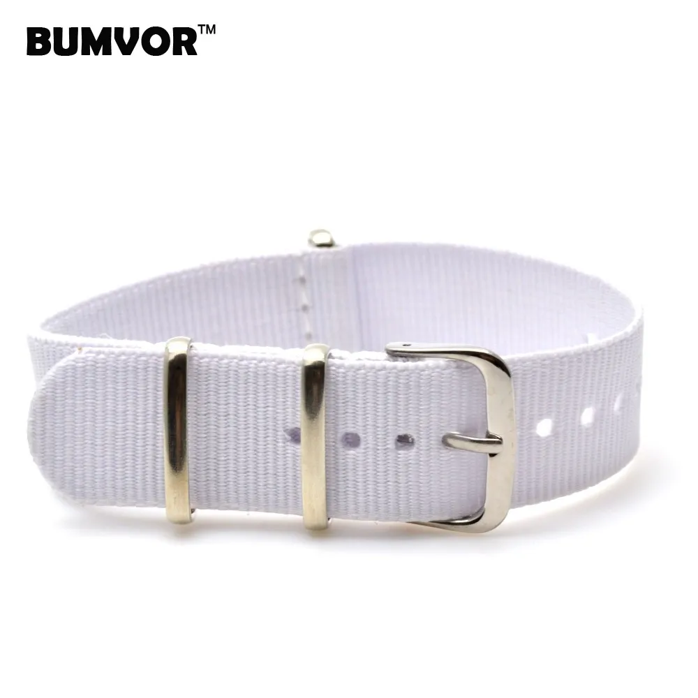 white nylon belt