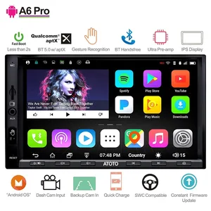 ATOTO A6 2 Din Android Car GPS Stereo Player/2x Bluetooth/A6Y2721PRB-G/Hands Gesture Operation/In-dash Multimedia Radio/WiFi USB