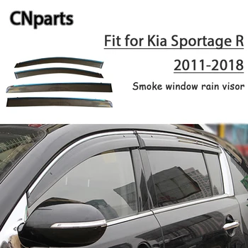 

CNparts 4pcs ABS For Kia Sportage R 2011-2018 Car Styling Smoke Window Sun Visor Keep Fresh Air convection Accessories