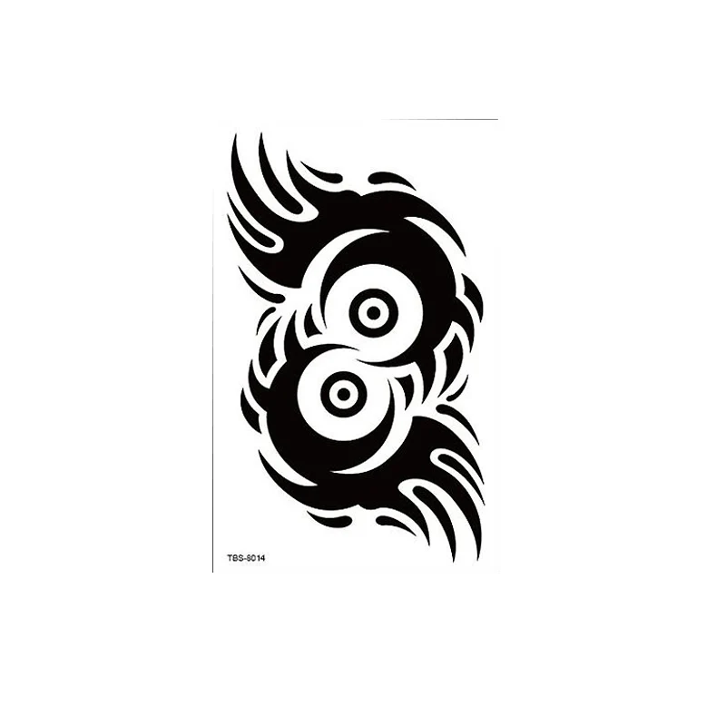 

Waterproof Temporary Tattoos Sticker,Black Flame Tribal Totem Wings Flash Tattoo