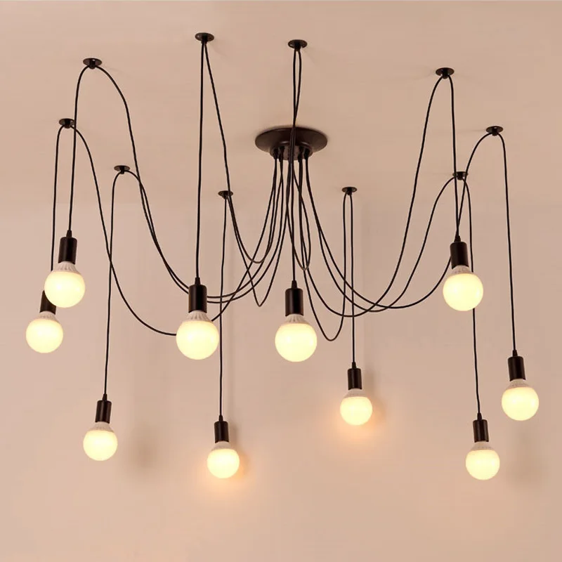 

Modern Spider Industrial black/white vintage pendant Lamp Loft led 14 Lights E27 pendant lights for living room restaurants bar