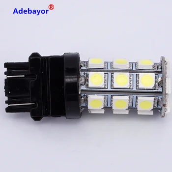 

20X Car light T25 3157 P27/7W 5050 SMD 27LED Car Turn Signal brake stop praking light Lamp White free shipping wholesale