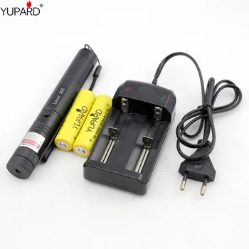 

yupard long-range 1000 meters Green Laser Pointer green light pen flashlight+2* 1800mAh 18650 Battery+Charger