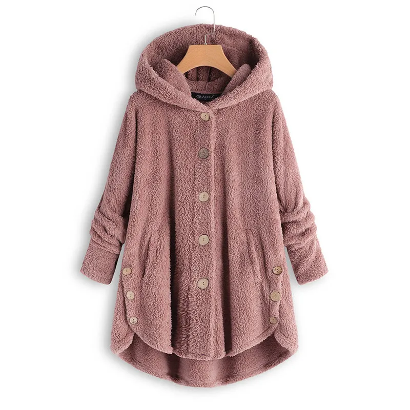 Autumn-Loose-large-size-women-s-jacket-casual-hooded-solid-color-button-women-s-fleece-long(13)