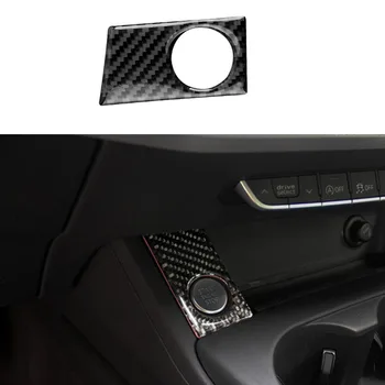

car accessories 100% Carbon Fiber Front Engine Start Button Panel Cover Trim For Audi A5 2018 & A4 B9 2017-2018