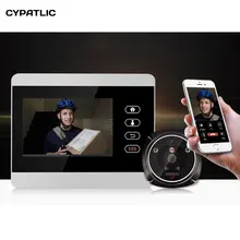 ihome5 WiFi Wireless Digital Peephole Door Viewer 4 Front Door Peephole Camera Wifi Doorbell with Intercom or take picture saful 4 3 digital video door viewer with multi languages recordable peephole home sercurity with one wireless doorbell hot sale