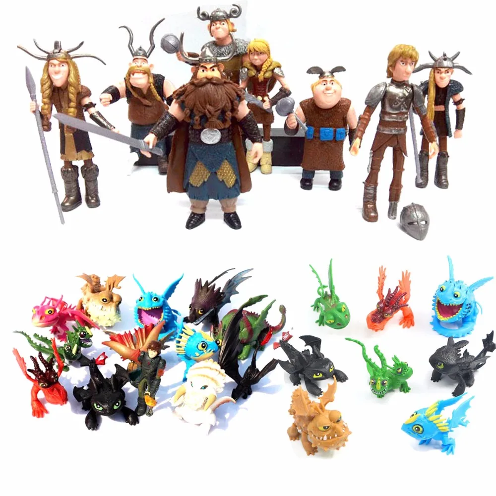 

8pcs 13pcs How To Train Your Dragon 2 Night Fury Toothless PVC Action Figures Cartoon Movie Model Anime Figurines Dolls Kids Toy