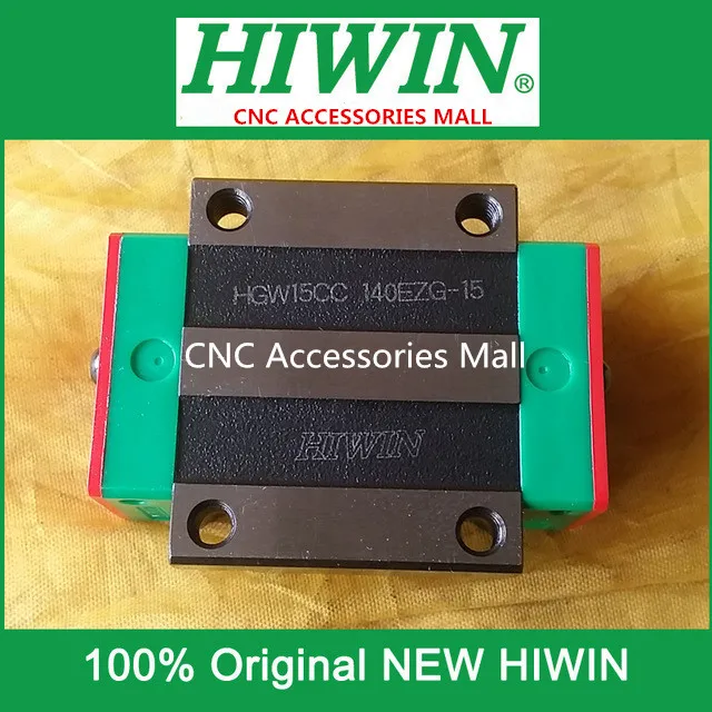 Оригинальный линейный направляющий блок HIWIN HGW15CC с направляющими HGR15 4 шт. |