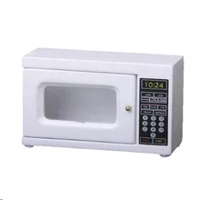 Кукольный домик кухонная посуда микроволновая печь 1: 12 для кукольного дома(белый) современный миниатюрный дом кухонная мебель набор посуды