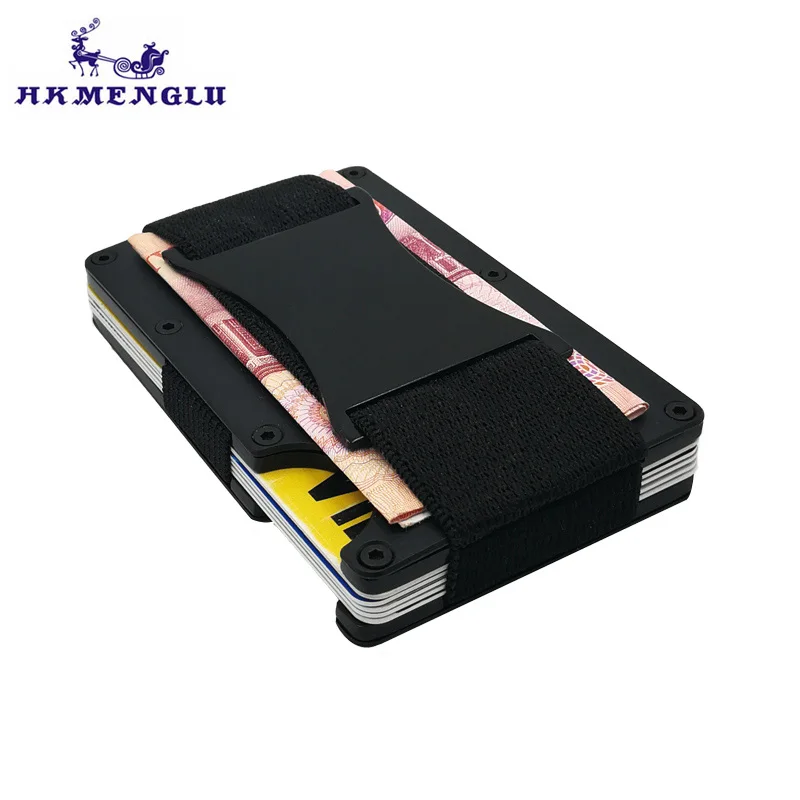Rfid Metal Wallet Cash Strap Credit Card Holder Men Male Mini Slim Wallet Business ID Card holder Case Protector Porte Carte Rfid Metal Wallet Cash Strap Credit Card Holder Men Male Mini Slim Wallet Business ID Card holder Case Protector Porte Carte