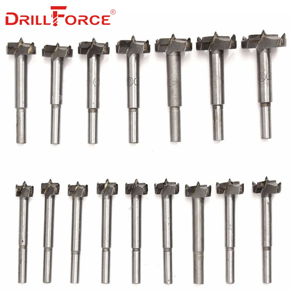 15~55mm Forstner Wood Drill Bit Hole Saw Cutter Tools Cutting Round 2/5" Shank 15~55mm Forstner Wood Drill Bit Hole Saw Cutter Tools Cutting Round 2/5" Shank