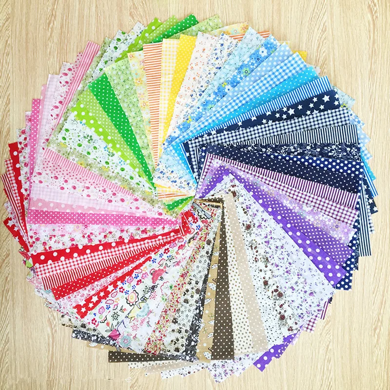 7pcs 50x50cm Hot Sale Cotton Fabric For Sewing Patchwork Bundles Mixed