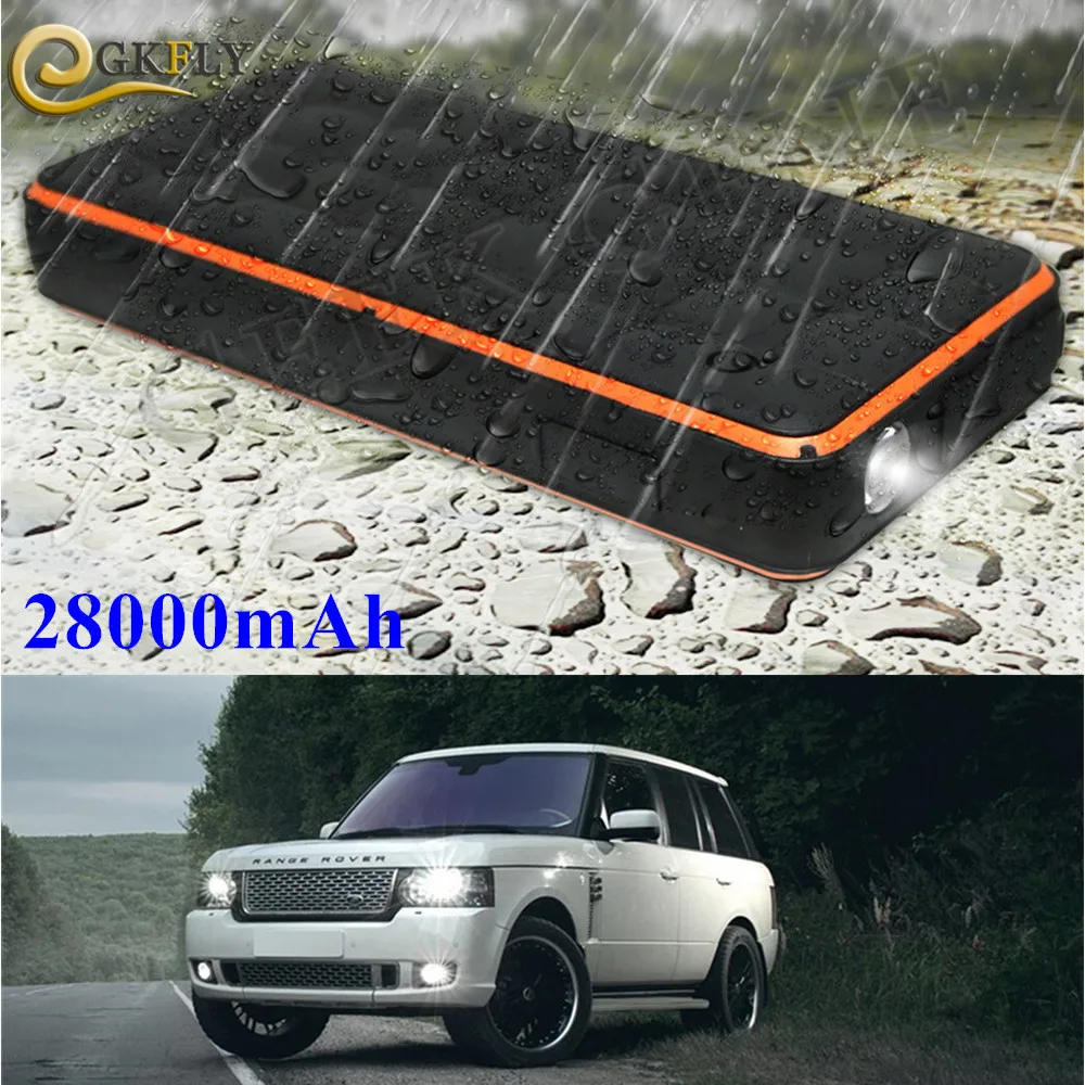 

High Capacity 28000mAh Starting Device Booster 600A 12V Portable Car Jump Starter Power Bank Car Starter For Car Battery Charger