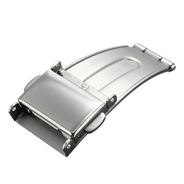 

16-24mm New High Quliaty Stainless Steel Push Button Deployment Clasp Buckle Silver Color For Watch Strap
