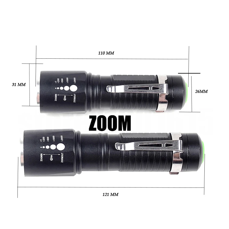 Litwod Z20A50 светодио дный фонарик Водонепроницаемый зум регулируемый 5 режимов XML T6 3800LM Алюминий выберите 18650 Батарея автомобильное зарядное устройство