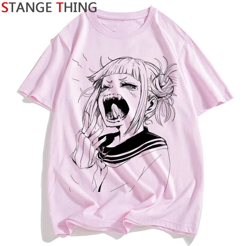 

Ahegao Print T Shirt Himiko Toga Men/women T-shirt Senpai Boku No Hero Academia Hentai Top Tee Harajuku Waifu Tshirt Male/female