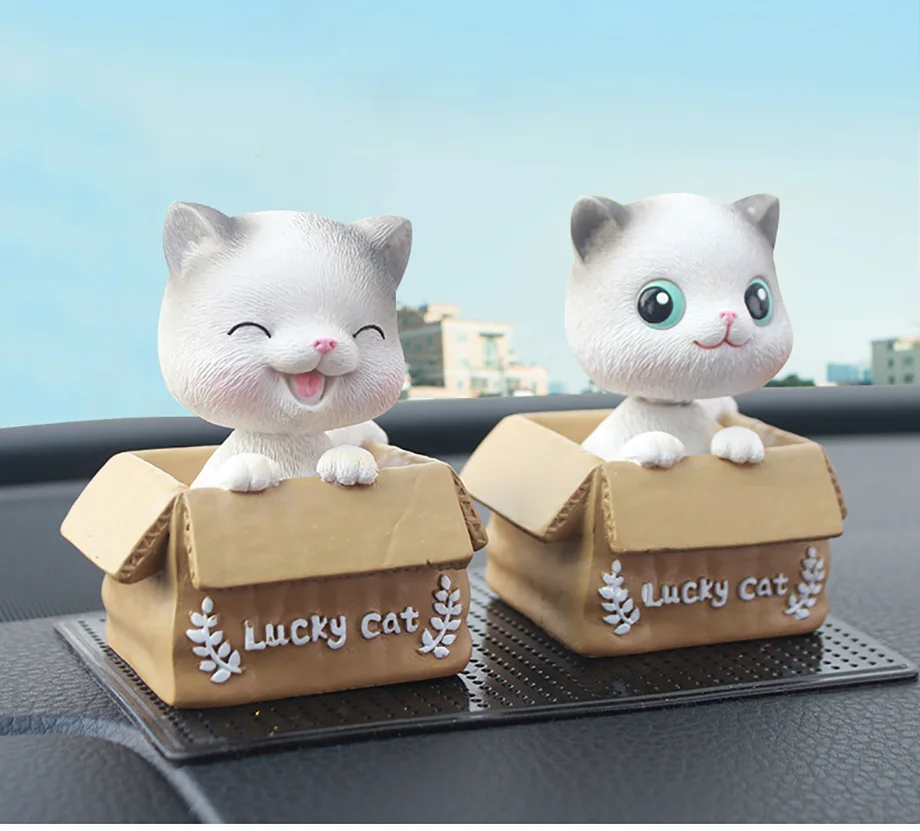 Auto Armaturenbrett Dekor Spielzeug Kopf Schütteln Cute Kitten Wobble  Bobblehead Hund Wackelkatze Auto Ornamente Wohnkultur Zubehör Geschenke  G4Ra # Von 21,45 €