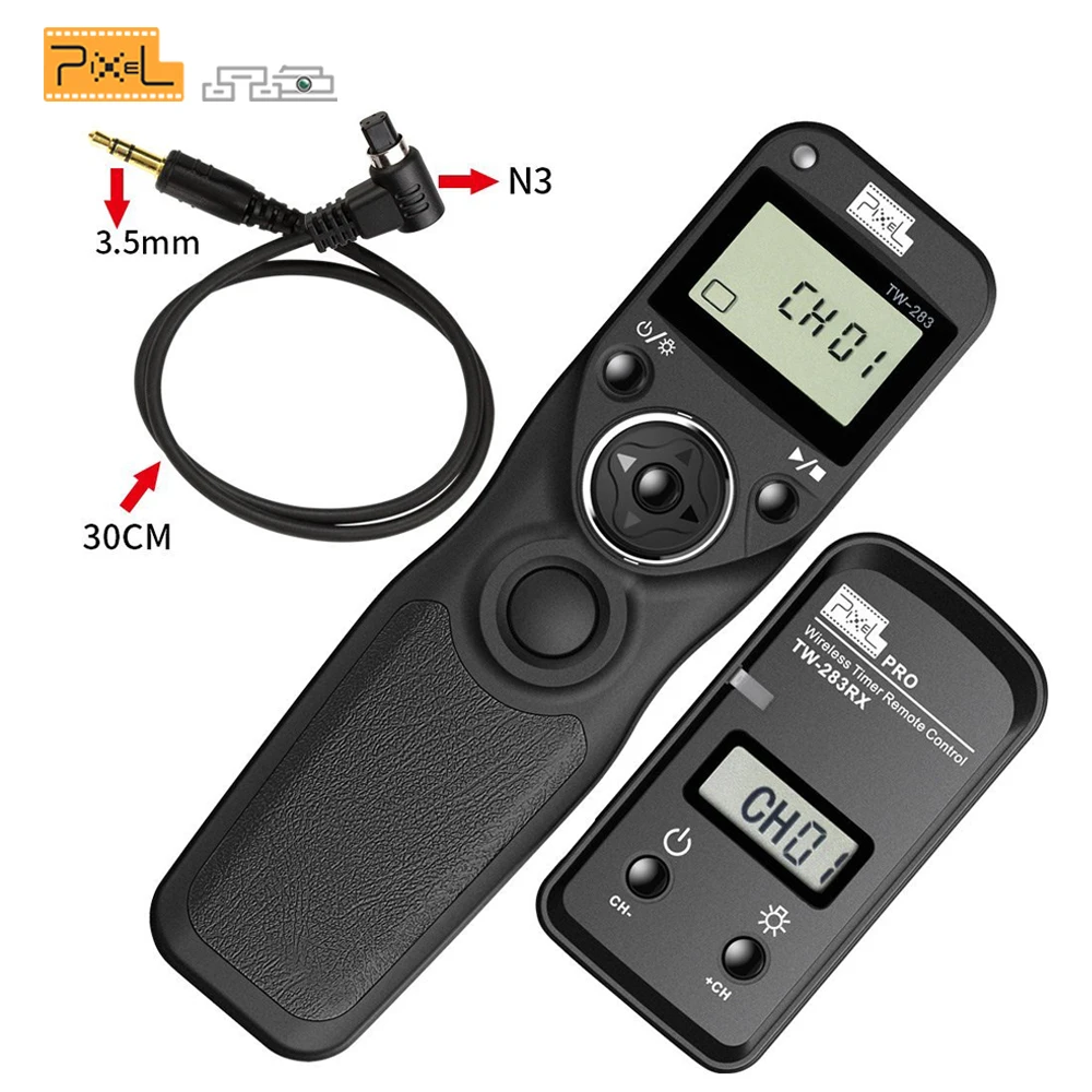 

Pixel TW-283 N3 Wireless LCD Timer Canon Remote Control Shutter Release for Canon 5D 6D 7D 50D 40D 30D 20D 10D 1D 1DX Camera