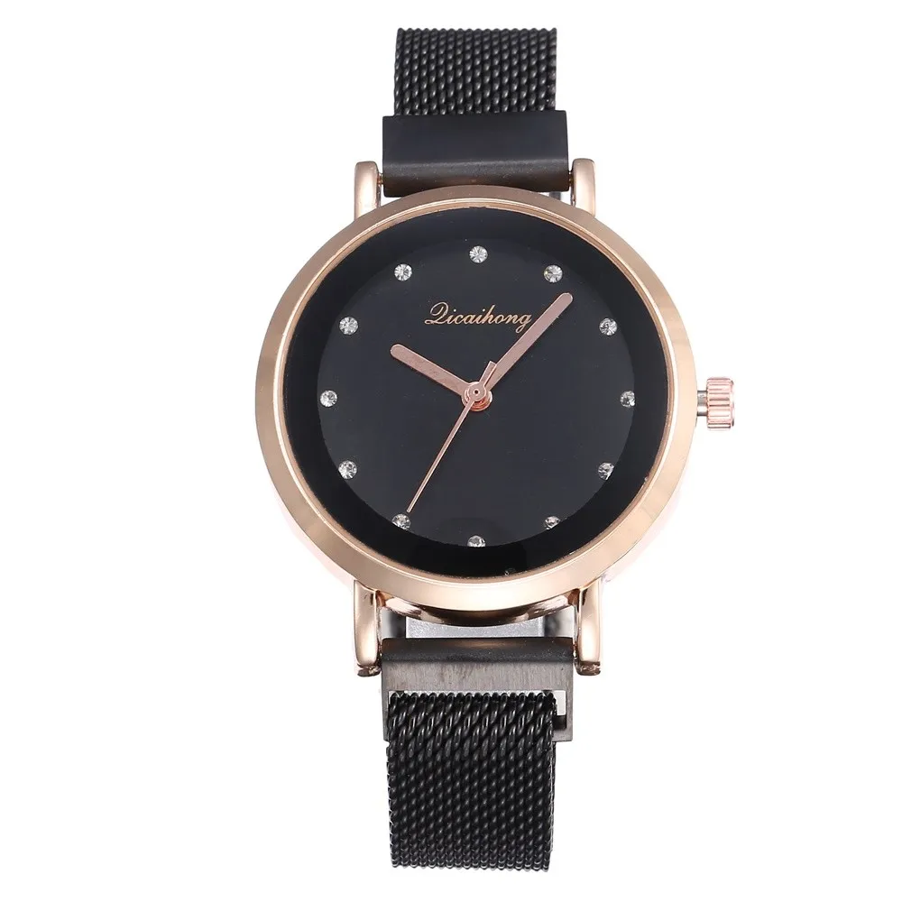 

Top Luxury Brands Women Watches Stainless Steel Mesh Casual Clock Round Dial Quartz Ladies Wrist Watch Relogio Feminino Gift #W