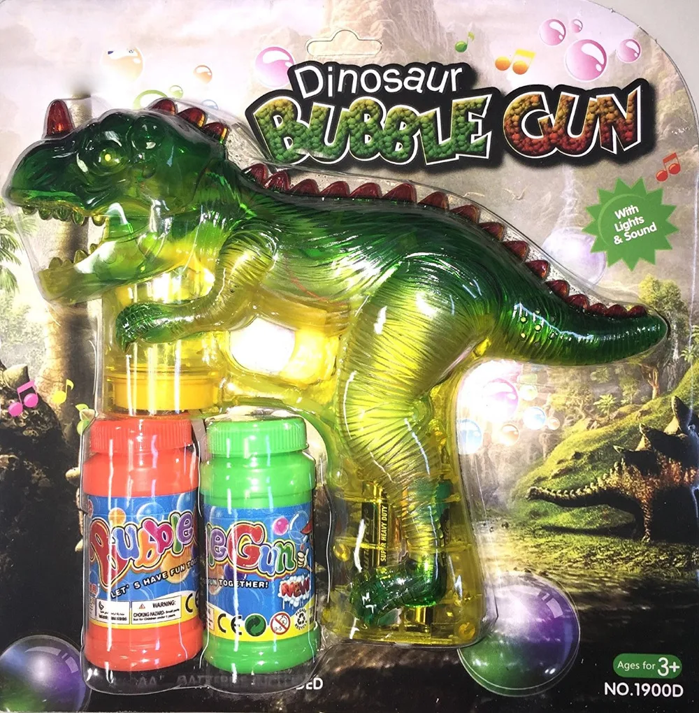 Dinosaur Bubble Shooter Gun Light Up Bubbles Blower with LED Flashing Lights and Sounds Dinosaur Toys for Kids, Boys and Girls Dinosaur Bubble Shooter Gun Light Up Bubbles Blower with LED Flashing Lights and Sounds Dinosaur Toys for Kids, Boys and Girls