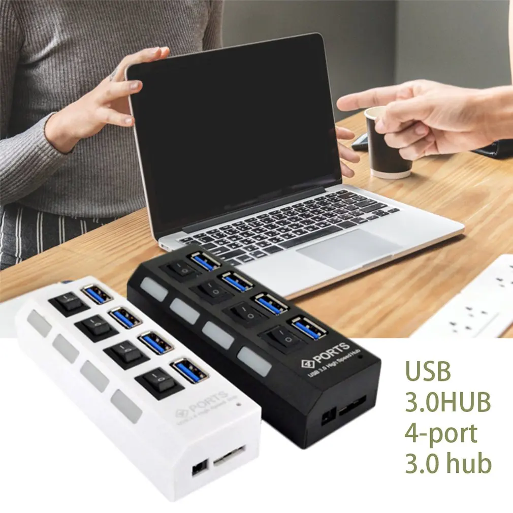 Usb-концентратор Micro USB 3,0 концентратор разветвитель с адаптером питания USB 4/7 порт Hab высокоскоростной 5 Гбит/с USB разветвитель 3,0 концентратор для ПК Аксессуары