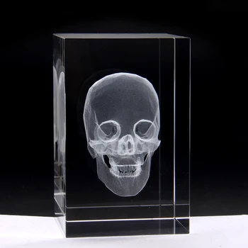

3D Stereo Crystal Internal Carbide Skull model education Medical model 5*5*8cm