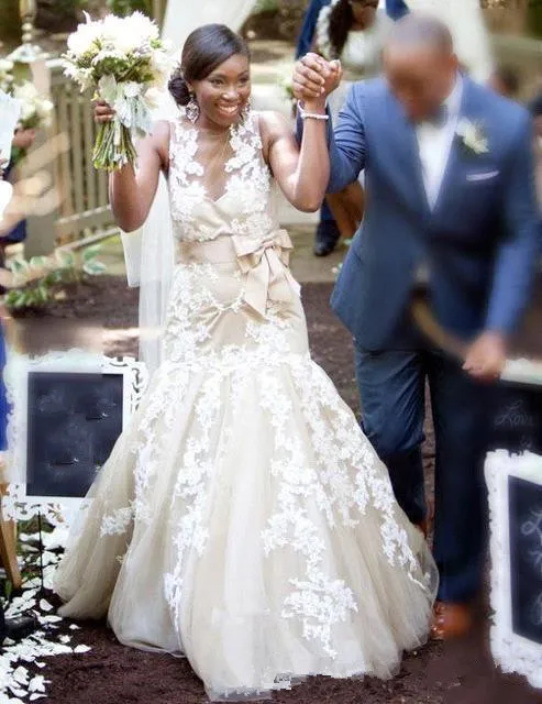 south-african-summer-boho-wedding-dresses-mermaid-sheer-neck-appliques-champagne-long-bride-wedding-gowns-plus-size (1)_副本