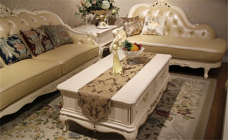 3 Colors European Concise Table Runners For Wedding Luxurious Embroidered Cotton Linen Table Runner Cabinet Cover Home Decor    