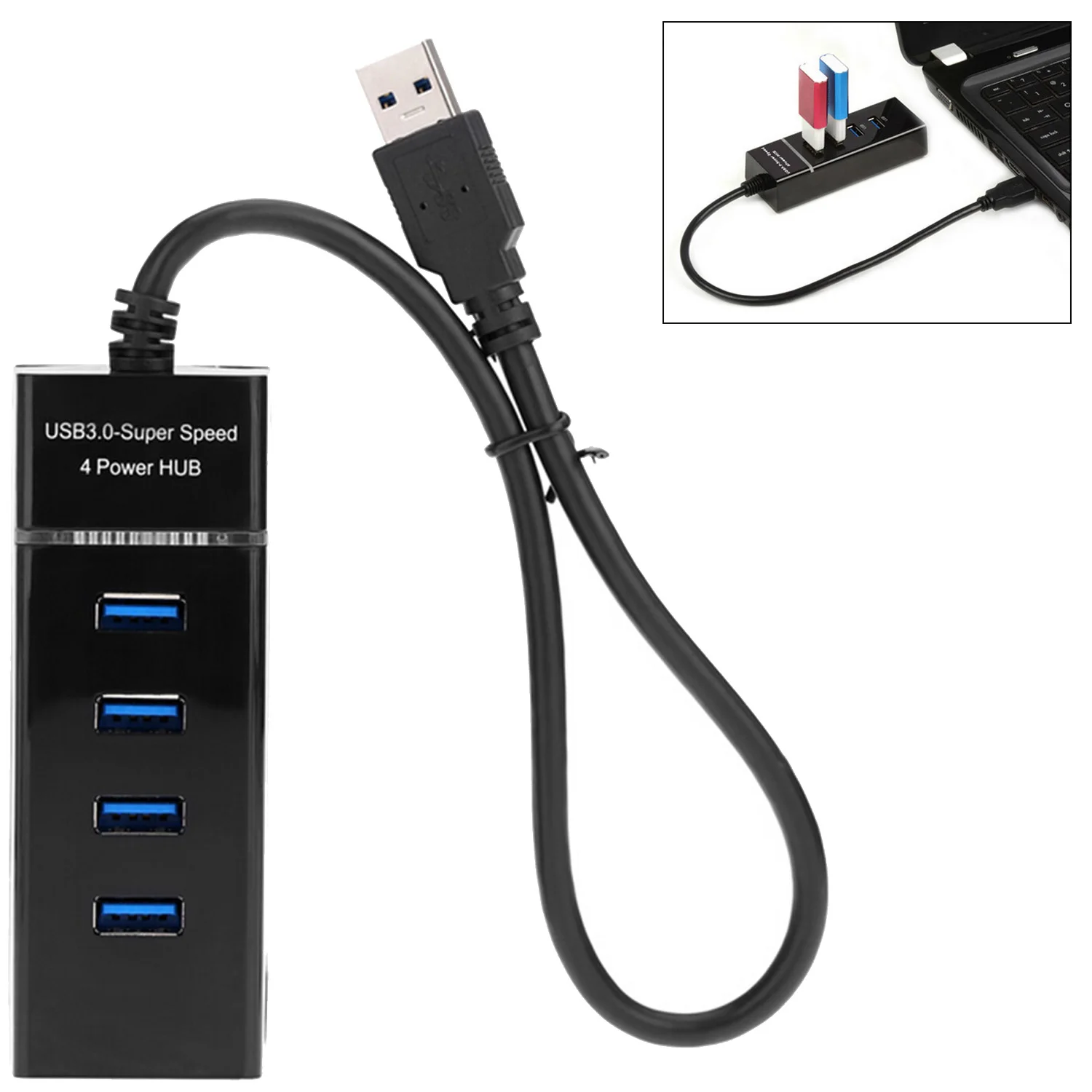 VONETS Портативный высокоскоростной 4 порта USB 3 0 концентратор Hab удлинитель Кабель