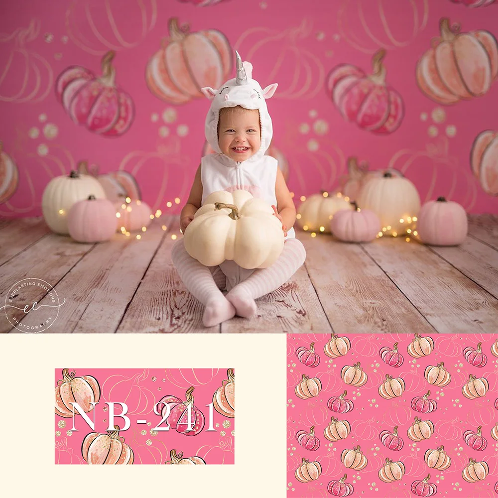 

NeoBack Vinyl Photography Backgrounds Baby Shower Pink pumpkin Photocall Background Props Backdrops For Photo Studio