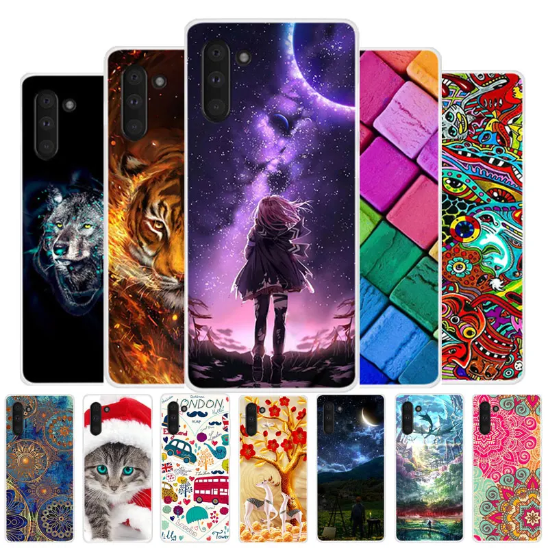 

For Samsung Note 10 Case Silicone TPU Soft Painted Back Cases For Samsung Galaxy Note10+ Plus Note 10 Pro Cover Bumper fundas