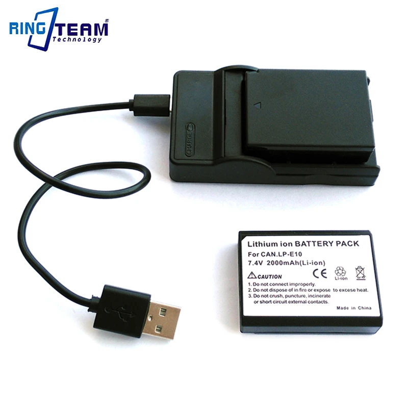 Genuine Canon LC-E10E Battery Charger for EOS 1100D 1200D 1300D X50 Rebel Kiss
