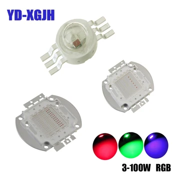 

RGB LED Diode 4 6pins High Power LED Chip3W 10W 20W 30W 50W 100W Colorful four core sources DIY molding LED Stage lights beads