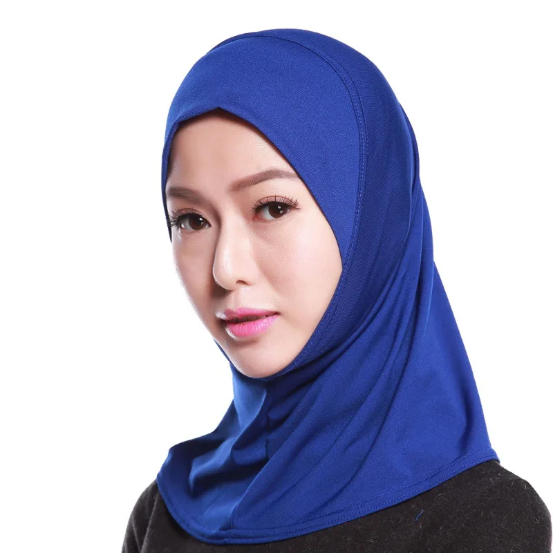 Женские однотонные хиджабы-шарфы, исламский шейный чехол, полное покрытие, внутренний хиджаб, шапка, женский головной убор, головной убор, мусульманский хиджаб