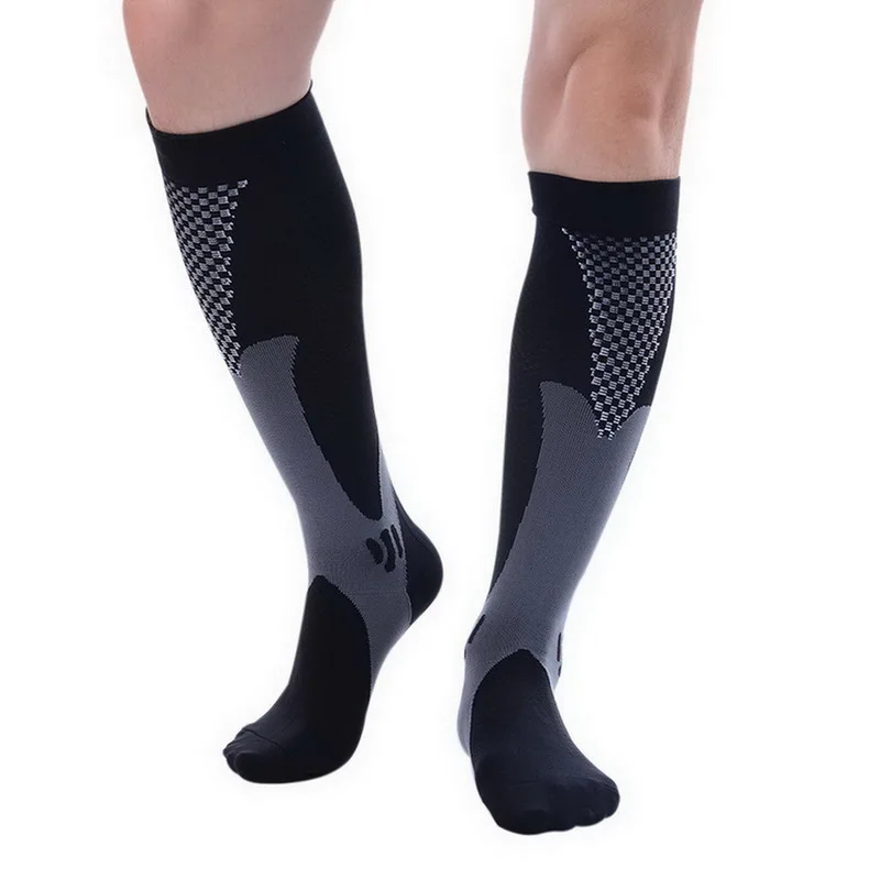NIBESSER 1 пара новые модные Компрессионные носки ниже колена поддержка стрейч деятельности бег дышащие носки высокого качества