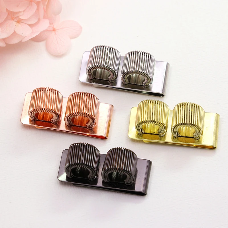 

1pc Cute Gold Rose Gold Metal Spring Pen Holder Two Holes Dairy Notebook Pen Clip Spiral Loose Leaf Memo Clip Kawaii Stationary