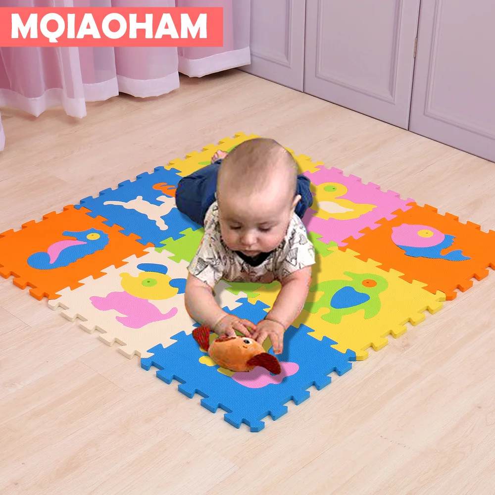 mei qi cool 9Pcs Baby EVA Soft Foam Puzzle Play Mat For Children Kids