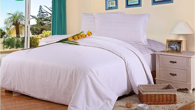 Hotel-Solid-Stripe-Cotton-Bedclothes-Solid-Design-No-Fading-Duvet-Cover-Twin-King-Full-Queen-Size (2)