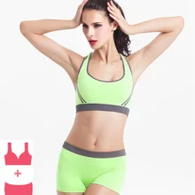 Женский Для Фитнеса Йоги, укороченный топ, шорты, комплект из 2 предметов, спортивная одежда, спортивный костюм, нижнее белье пуш-ап, спортивный костюм