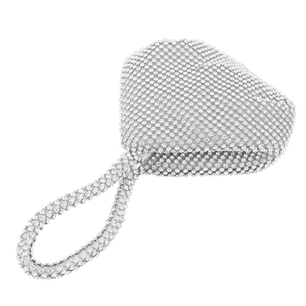 Woman Evening bag Diamond Rhinestone Female Clutch Lady Wallet Wedding Purse Party Bag Banquet Silver Woman Evening bag Diamond Rhinestone Female Clutch Lady Wallet Wedding Purse Party Bag Banquet Silver