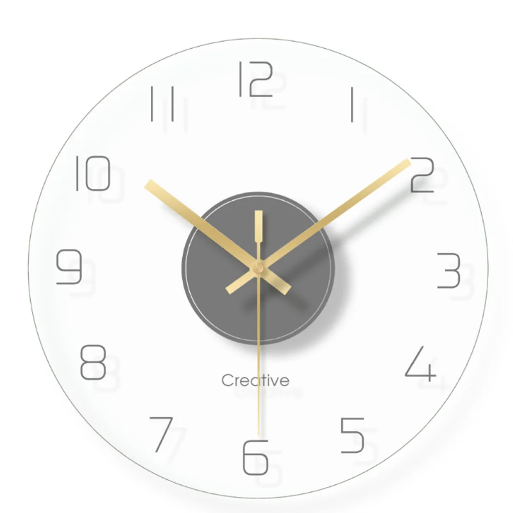Billig 1 PcsNordic Kunst Mute Wanduhr Für Wohnkultur 12 Zoll Moderne Minimalistischen Wand Wanduhren Einfache Dekorative Wand Uhren