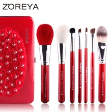 ZOREYA Brand 7pcs Goat Hair Makeup Brush Set Cosmetic Brushes Also Makeup Tool Free Shipping