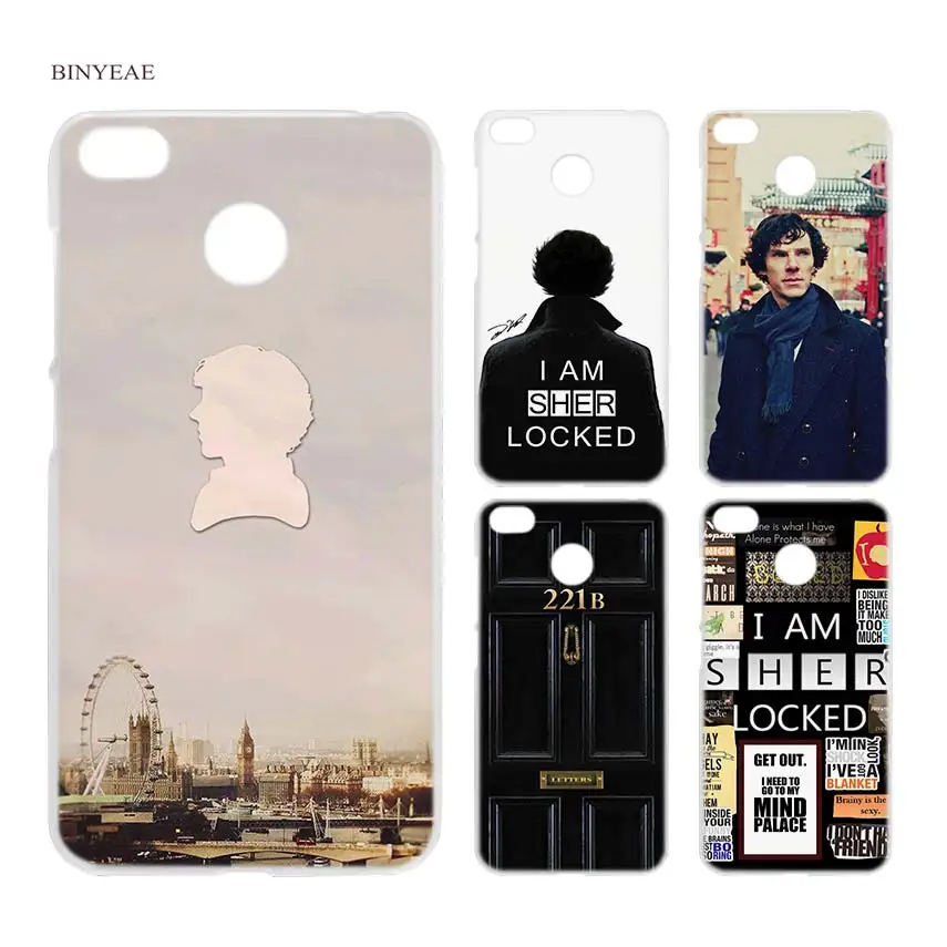 

BINYEAE 221B i am Sherlock Holmes Sherlocked Clear Case Cover Shell for Xiaomi Redmi Note MI A1 4X 5 5A 4 4A 3 Plus 5X