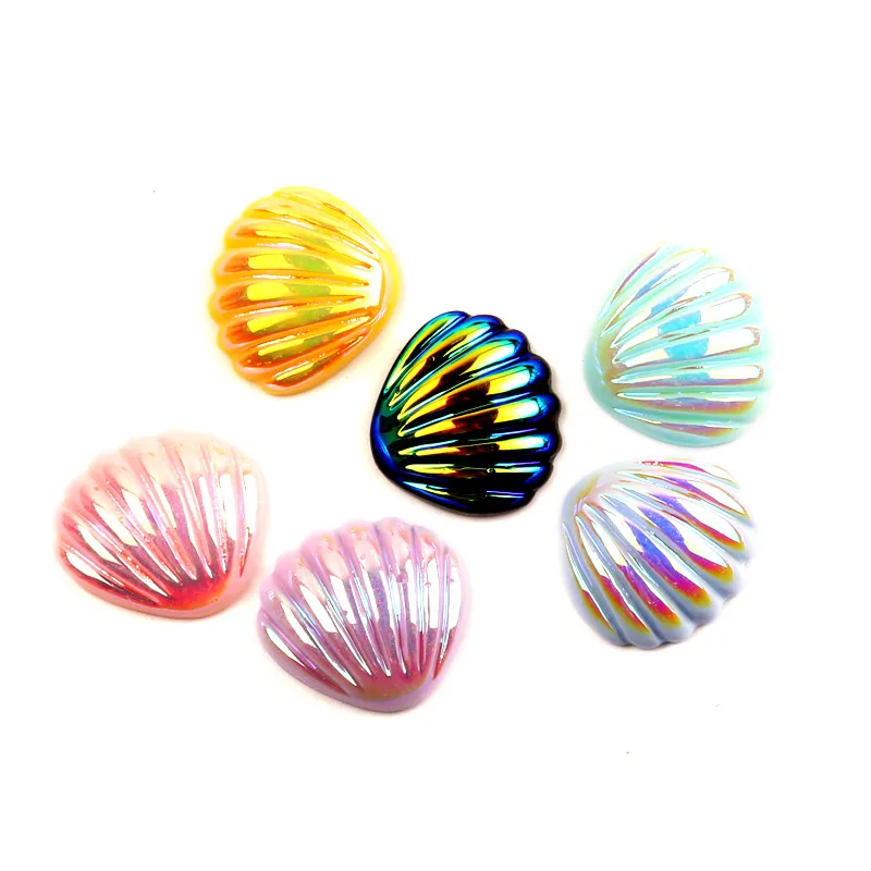 

20Pcs Mixed Resin Bling Scallop Decoration Crafts Flatback Cabochon Kawaii DIY Embellishments For Scrapbooking Accessories